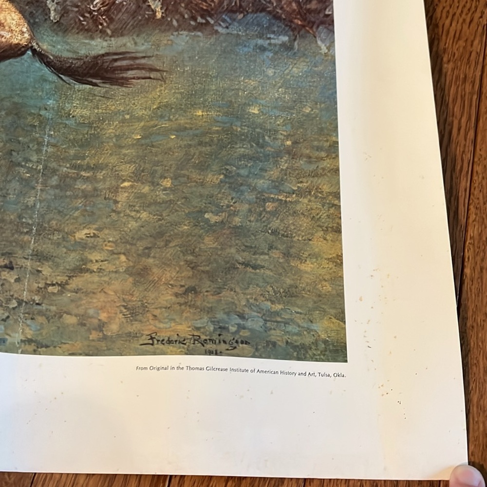 Vintage “Stampeded By Lightning” Frederic Remington Print - Picture 2 of 15
